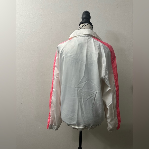 Forever 21 Silky White and Pink Wind Breaker Jacket - Picture 3 of 4
